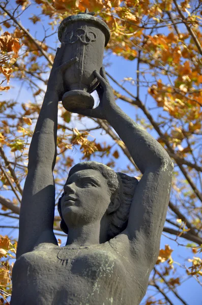 Sofia Bulgaria September Statue Front Vasil Levski National Stadium Sept18 — 스톡 사진