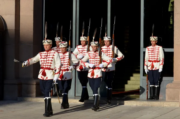 Sofia September Guards Honor Front Presidency Bulgarian Republic September 2013 — Stock Photo, Image