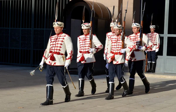 Sofia Septembre Gardes Honneur Devant Présidence République Bulgare Septembre 2013 — Photo