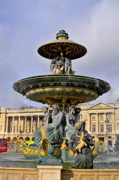 Paris France October Fountain River Commerce Navigation 1840 Place Concorde — стоковое фото