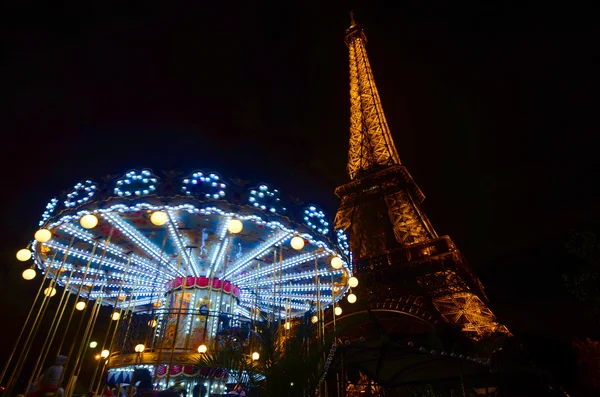 Paris Frankreich Oktober Der Eiffelturm Tour Eiffel Der Nacht Zum — Stockfoto