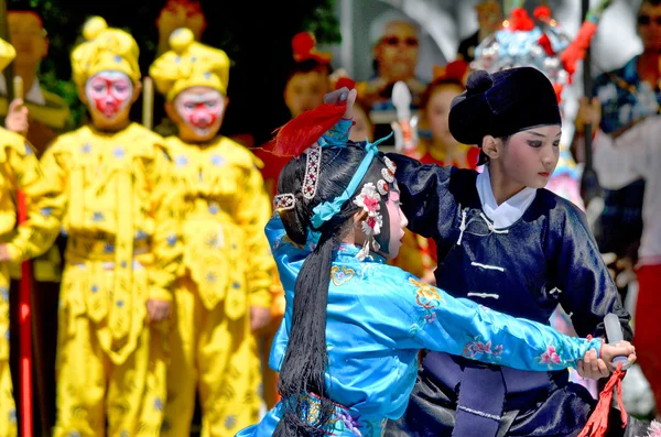 Montreal Canada July Anak Anak Tak Dikenal Berpartisipasi Dalam Chinese — Stok Foto