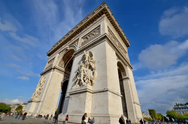 10月12日 法国巴黎 胜利拱门 Triumphal Arch Etoile 该纪念碑由Jean Chalgrin于1806年10月12日在法国巴黎设计 — 图库照片