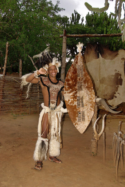 Black man in traditional african clothes