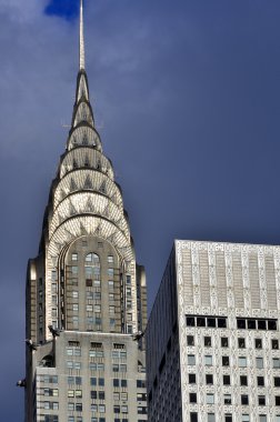 NEW YORK ABD 27 Ekim 2013 'te New York' ta Chrysler binası cephesi, 1931 'de Empire State Binası tarafından geçilmeden önce dünyanın en yüksek binasıydı..