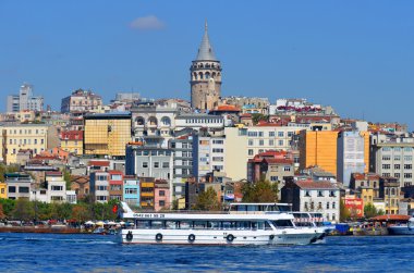 İSTANBUL TURKEY 29 Eylül: İstanbul, Türkiye 'nin Galata Karaköy mahallesi ve tarihi mimari ve ortaçağ Galerisi. 29 Eylül 2013' te İstanbul 'da Türkiye' de