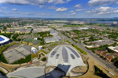 Montreal Canadası 10 Ağustos, ziyaretçilerin Amerika 'nın dört ekosistemini görmesine izin veren biyodome. Bina, 1976 Olimpiyat Oyunları için 10 Ağustos 2013 'te Montreal Kanada' da Velodrome olarak inşa edilmiştir.
