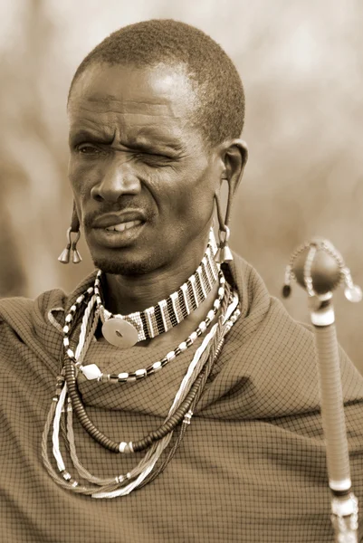 Amboseli Kenya Oct Portrait Young Maasai Man Taken Oct 2011 — Photo