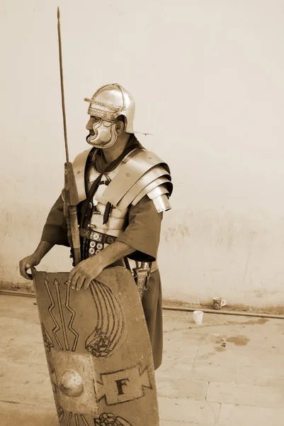 Jerash Noviembre Hombres Jordanos Visten Como Soldados Romanos Durante Espectáculo —  Fotos de Stock