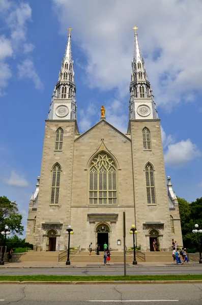 加拿大渥太华6月30日 圣母大教堂 Notre Dame Cathedral Basilica 是加拿大渥太华的一座修道院 于1990年6月30日在加拿大渥太华被指定为加拿大国家历史遗迹 — 图库照片