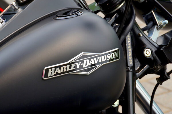 MONTREAL CANADA JULY 1: Harley Davidson close up, during Canada celebration on july 01 2013 in Montreal Canada.