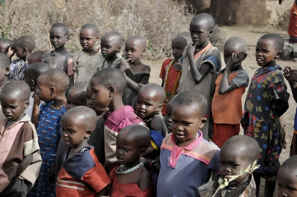 Amboseli Kenia Oct Jóvenes Niños Africanos Identificados Tribu Masai Que — Foto de Stock