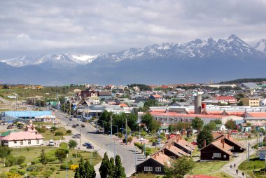 USHUAIA-ARGENTINA NOV. 27: Ushuaia, 27 Kasım 2011 tarihinde Ushuaia Arjantin 'in başkenti olan Ushuaia de Tierra del Fuego' nun başkentidir..