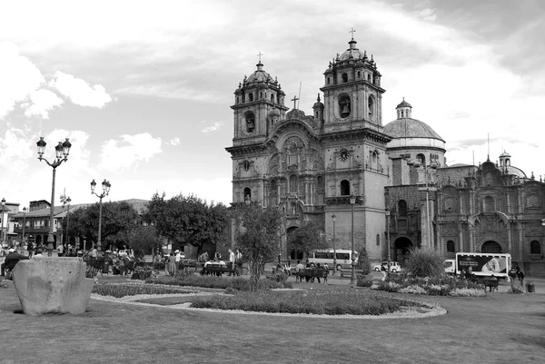 クスコ ペルー11月25日 イグレシア コンパナ イエス イエズス会教会 2008年11月25日クスコ ペルー16世紀に始まった教会は 1650年の地震でほぼ完全に破壊されました — ストック写真