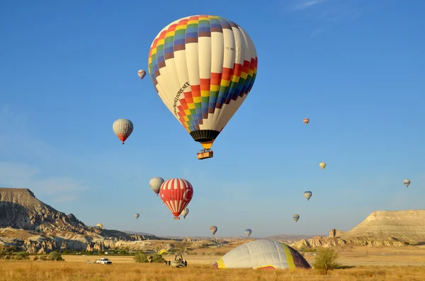 Goreme Turkey Październik Latanie Balonem Ogrzane Powietrze Nad Kapadocją Jest — Zdjęcie stockowe