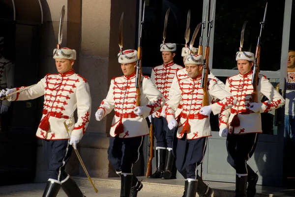 Sofia September Guards Honor Front Presidency Bulgarian Republic September 2013 — Stock Photo, Image