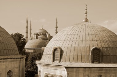 İSTANBUL TURKET Ekim 04: Sultan Ahmed Camii, Ekim 04, 2013, İstanbul, Türkiye. Sultan Ahmed Camii (Mavi Cami) İstanbul 'un en popüler turizm beldeleri üzerine.