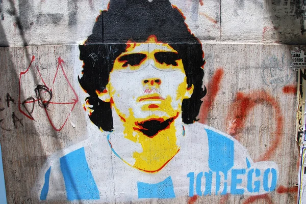 Buenos Aires Nov Diego Maradona Graffiti November 2011 Buenos Aires — стоковое фото