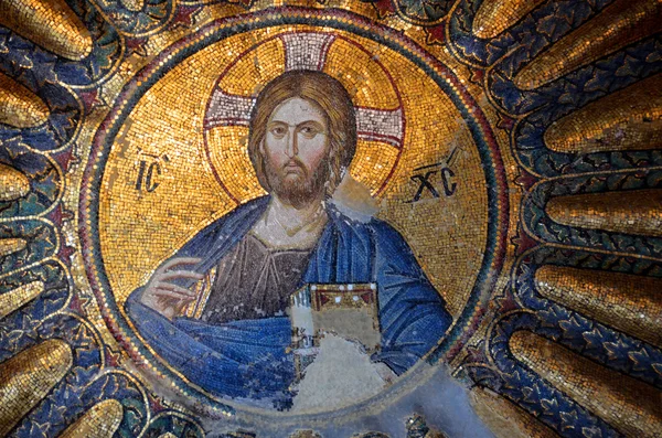 Istanbul Sept Mosaikk Den Hellige Frelsers Kirke Khora Regnes Som – stockfoto