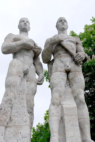 Berlino Germania Maggio Sculture Atleti Dello Stadio Olimpia Berlino Costruite — Foto Stock