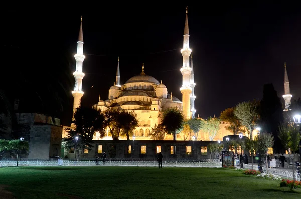 Ιστανβουλ Τουρκια Οκτωβριου Σουλτάνος Αχμέντ Τζαμί Νύχτα Οκτωβρίου 2013 Στην — Φωτογραφία Αρχείου