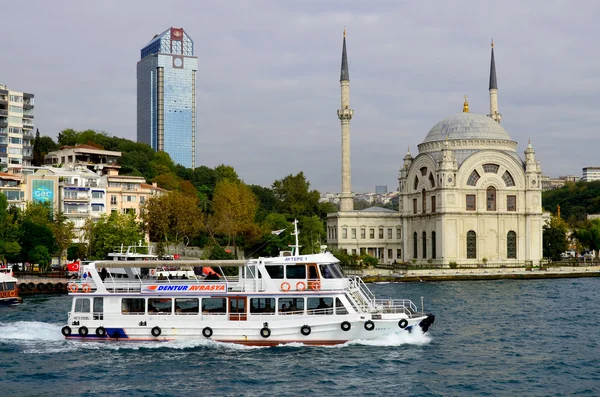 Istanbul Turket Octobre Mosquée Ortakoy Officiellement Buyuk Mecidiye Camii Grande — Photo