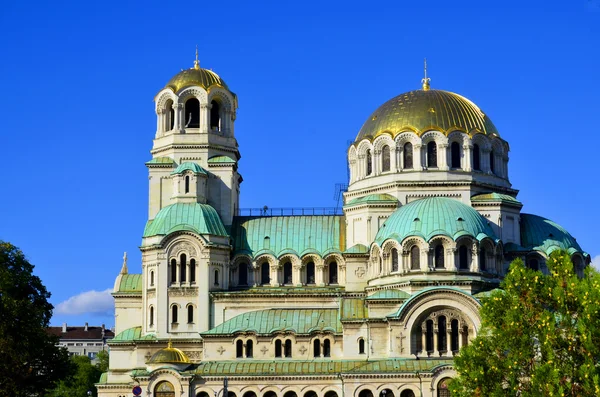 Sofia Bulgaria Abril 2017 Increíble Vista Catedral San Alejandro Nevski — Foto de Stock