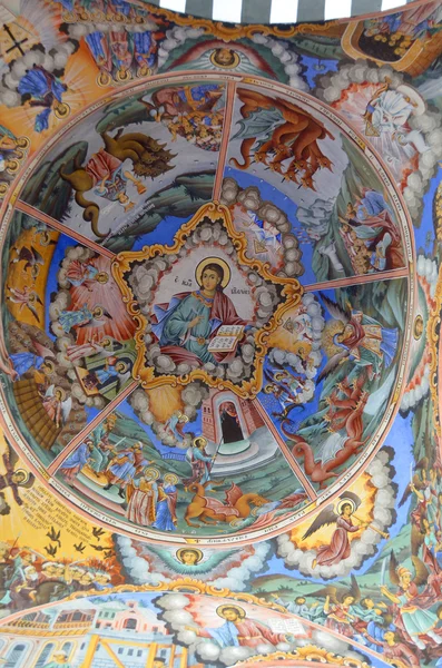 Rila Bulgaria Syyskuu Seinämaalaus Rilan Luostarin Kirkossa Luostari Bulgarian Suurin — kuvapankkivalokuva