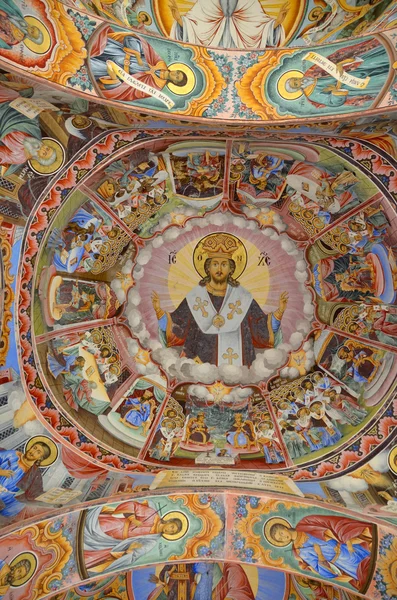 ブルガリア9月27日 リラ修道院教会の壁画 修道院はブルガリア最大のもので ユネスコの世界遺産に登録されています 2013年9月27日 ブルガリアのリラで — ストック写真