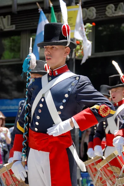 Buenos Areas Argentine November Jovens Homens Não Identificados Desfile Traje — Fotografia de Stock