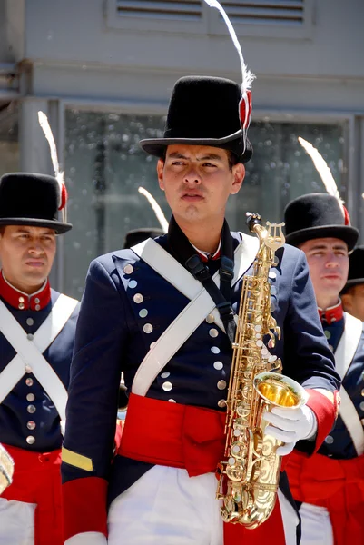 Buenos Areas Argentine November Jóvenes Identificados Con Disfraces Militares Desfile —  Fotos de Stock