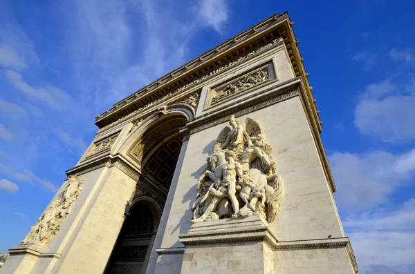 Paris França Outubro Detalhes Arco Triunfal Etoile Arco Triunfo Monumento — Fotografia de Stock