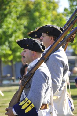 MONTREAL CANADA-SEPT. 02: Montreal military culture festival participant on Sept. 02 2012 in Montreal, Canada. The Great Military Montrealers from 1812-2012 exhibition.