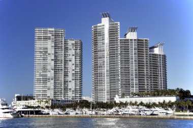 MIAMI FLORIDA UNITED STATES 10 29 2012: Buildings of Downtown Miami has grown to become the fastest-growing area in Miami, with large scale high-rise construction and population increase. 