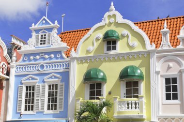 ORANJESTAD ARUBA 10 30 2012; Typical dutch design architecture . Center square in Oranjestad Aruba Caribbean windward islands lesser antillies west indies.