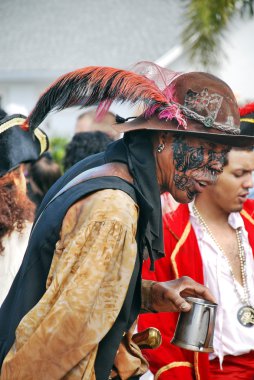 GEORGETOWN, CAYMAN ISL.-NOV 10:Participants at Pirates Week 2012 on Nov. 10, 2012 in Georgetown, Cayman Island.The event is from 8-18 Nov with activities such as music, street dances, games and others