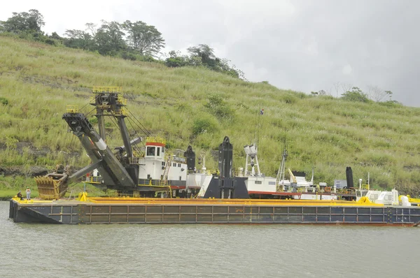 Gatun Locks Panama Canal Nov Trains Mules Side Panama Canal — Fotografia de Stock