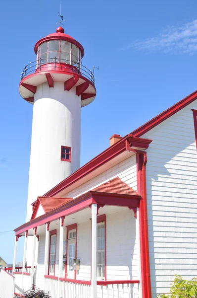 Lighthouse Sainte Madeleine Rivre Madeleine Gaspesie Quebec — Stock Photo, Image