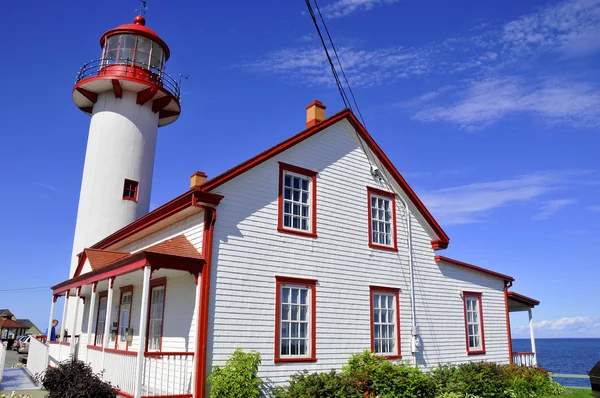 Sainte Madeleine Riviere Madeleine Deki Deniz Feneri Gaspesie Quebec — Stok fotoğraf