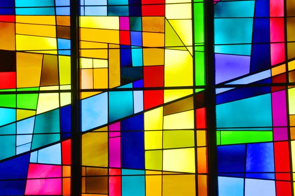 Gaspe Quebec Canada 2012 Stained Glass Window Christ King Cathedral — Fotografia de Stock