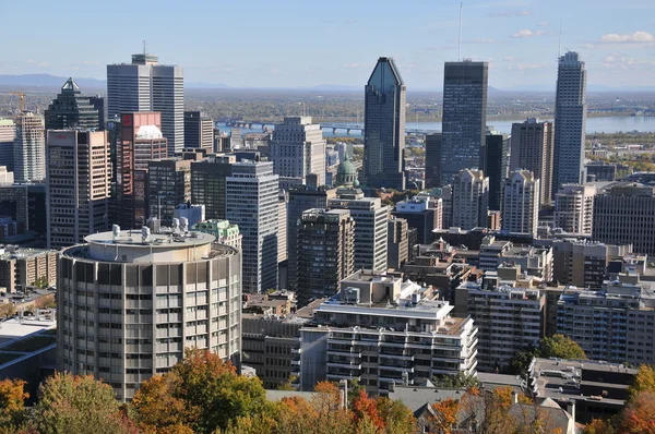 Montreal Octubre Vista Ciudad Desde Monte Real Kondiaronk Belvedere Octubre — Foto de Stock