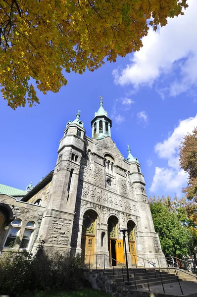 Montreal Quebec Canada 2012 Saint Clement Church Faade Has Uncommon — Fotografia de Stock