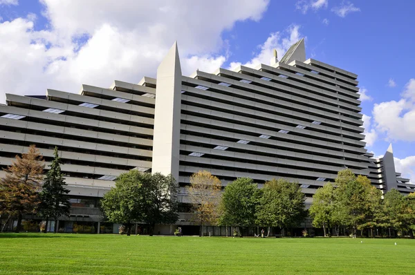 Montreal Canada October Olympic Village Twin Tower Structure Montreal Quebec — Foto de Stock