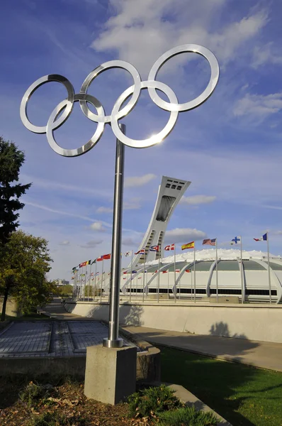 Montreal Canada August Stadionul Olimpic Din Montreal Turnul Din August — Fotografie, imagine de stoc