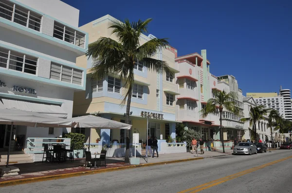 Miami South Beach Florida Usa Október Ocean Drive Buildings Október — Stock Fotó