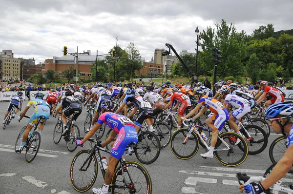 Montreal Canada September Group Cyclists Action 2012 Uci Cycling Calendar — Stock Photo, Image