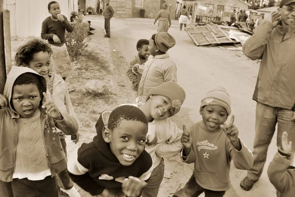Khayelitsha Cape Town May Unidentified Group Young Children Play Street — Stok fotoğraf