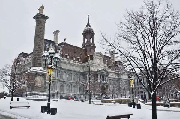 Montreal Canada Ιανουαριοσ Δημαρχείο Μόντρεαλ Είναι Ένα Από Καλύτερα Παραδείγματα — Φωτογραφία Αρχείου