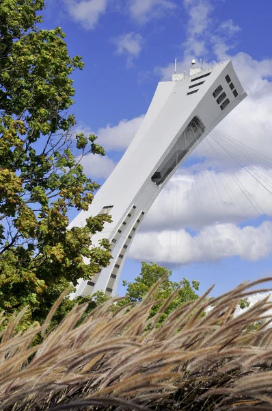 Montreal Canada September Montreal Olympic Stadium Tower 2012 Tallest Inclined — Stock Photo, Image