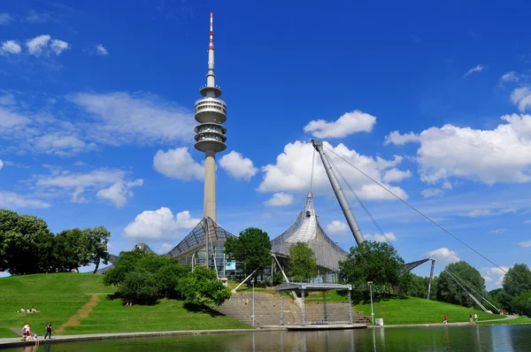 Munich Duitsland Juni Stadion Van Het Olympiapark München Duitsland Een — Stockfoto